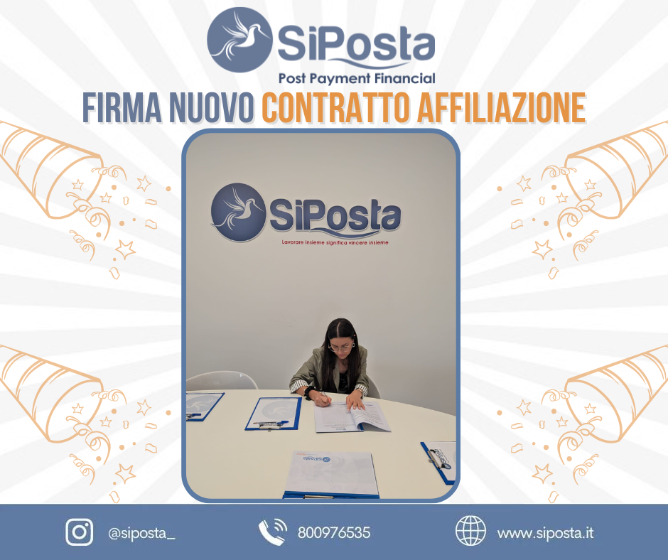 Nuova firma in SiPosta: sottoscritto un contratto di affiliazione