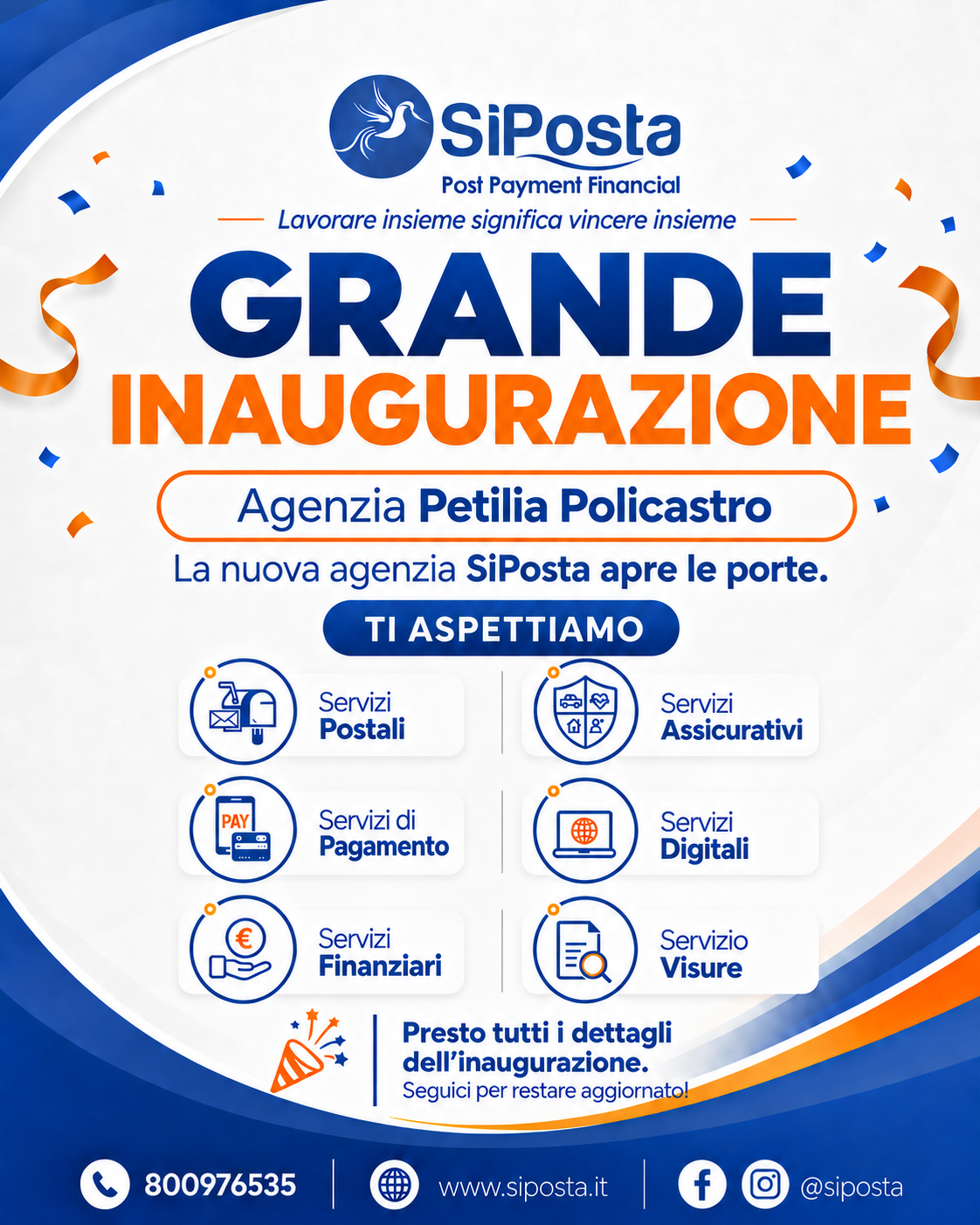 Nuova apertura Poste Private in Petilia Policastro - Crotone - Calabria