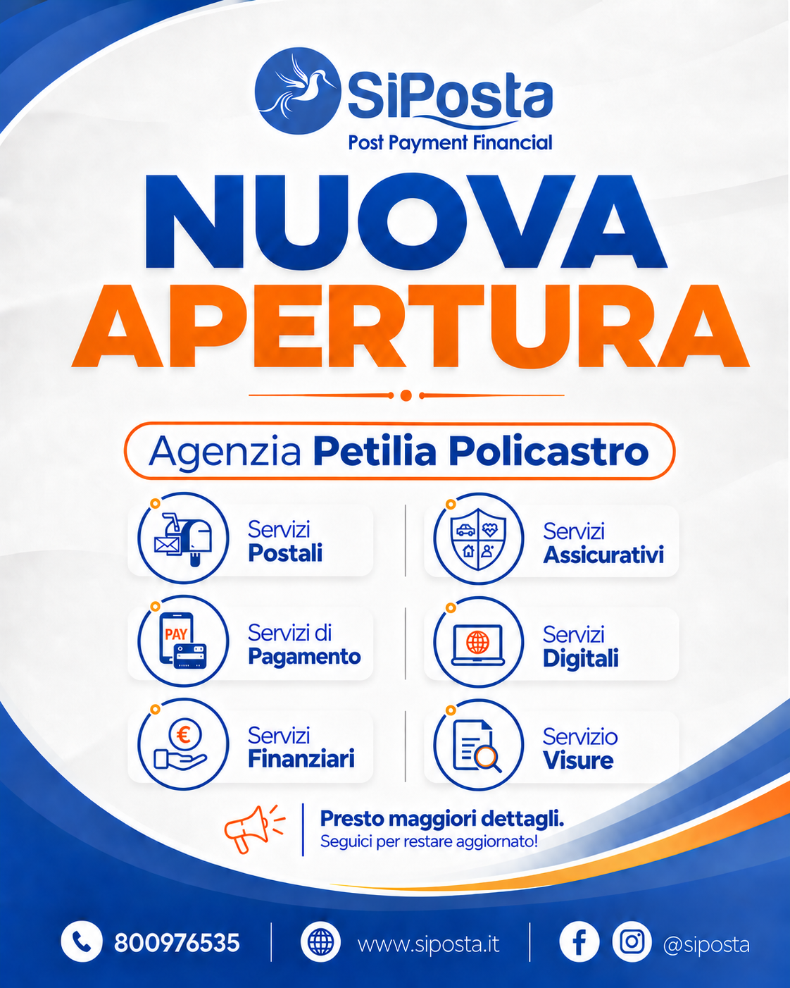Nuova Apertura a SiPosta Petilia Policastro